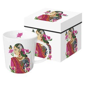 Kumudha the Indian Girl Coffee Tea Mug 13oz By PPD, Christmas Gift